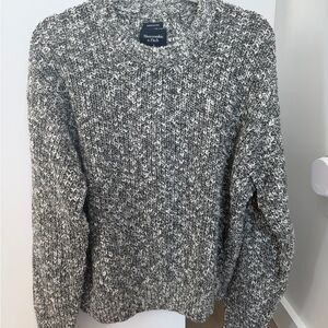 Abercrombie & Fitch Black and White Marled Sweater